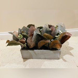 Bee & Willow Magnolia Leaves Berry Candle Holder Centerpiece10.50”x 12.50”x 6.25